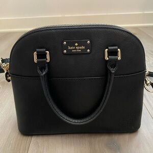 Kate Spade New York black dome zip up crossbody purse